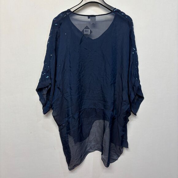 NWT Moda Seta Italy Women Blouse Top Shirt Size Small Built-in Tank D006 -13 - Picture 15 of 16